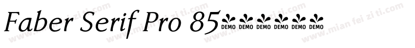 Faber Serif Pro 85字体转换